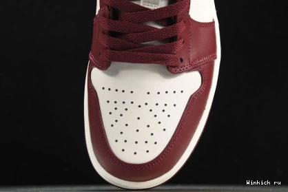 White 1 Jordan Bordeaux Low 1001